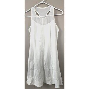 LIJA White Compression Athletic Dress S Mesh Stretch Y2K Tennis Golf Pickleball